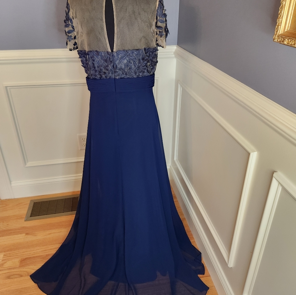 Navy Cocktail Dress sz 10 - Picture 8 of 16